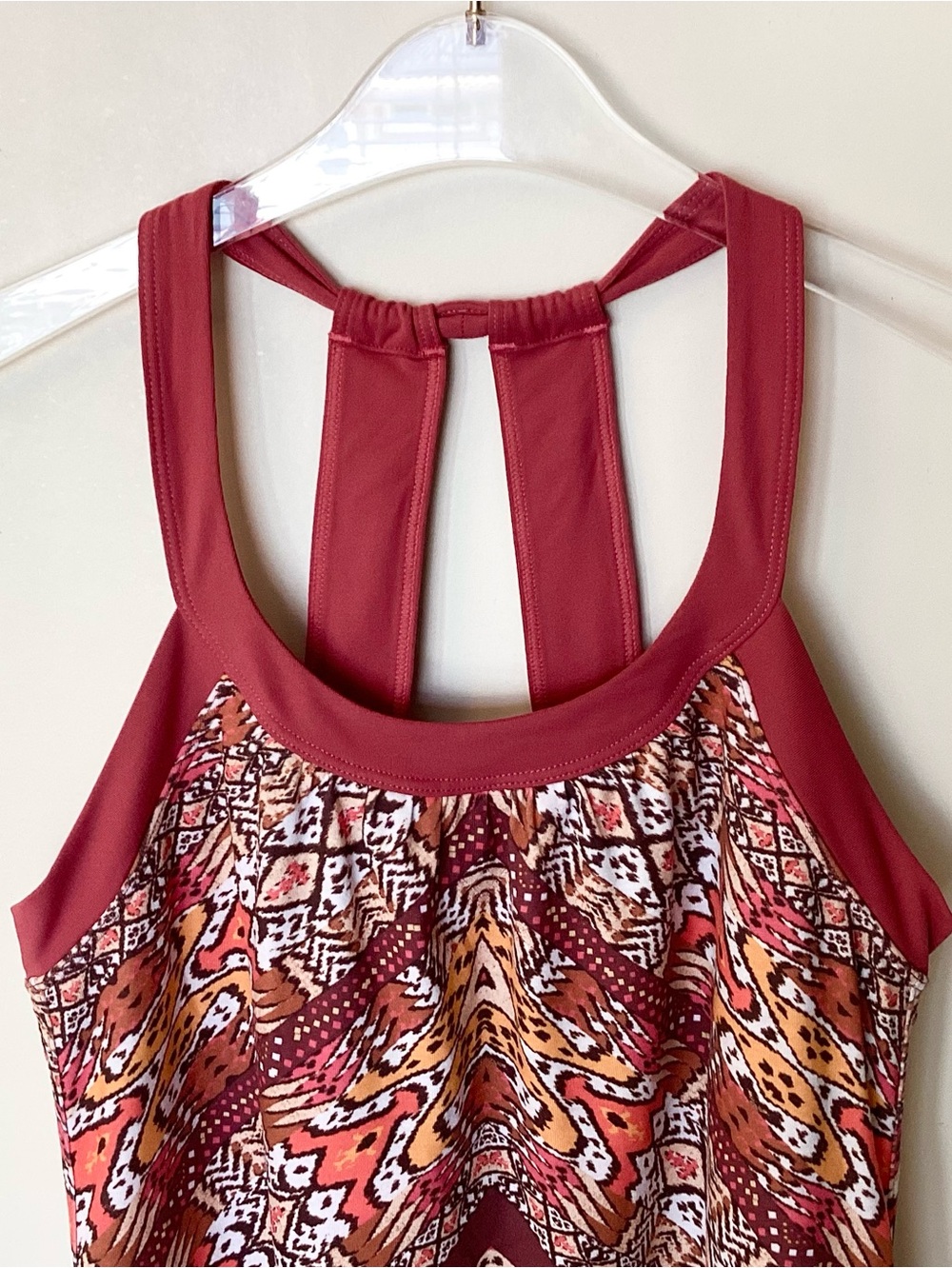 Prana Cantine Geometric and Ikat Print Activewear Dress - Raisin - S - Picture 2 of 9